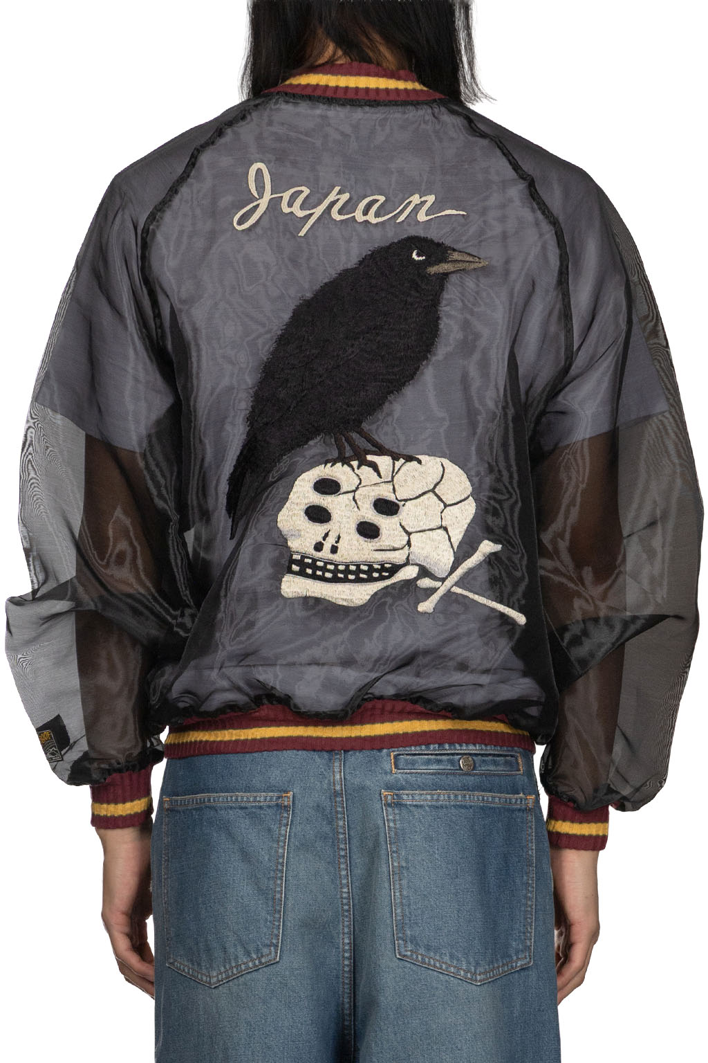 Kapital - Sheer Pearl Mosquito Guard Souvenir JKT RAVEN and SKULL