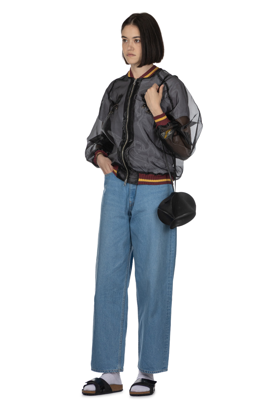 Kapital - Sheer Pearl Mosquito Guard Souvenir JKT RAVEN and SKULL