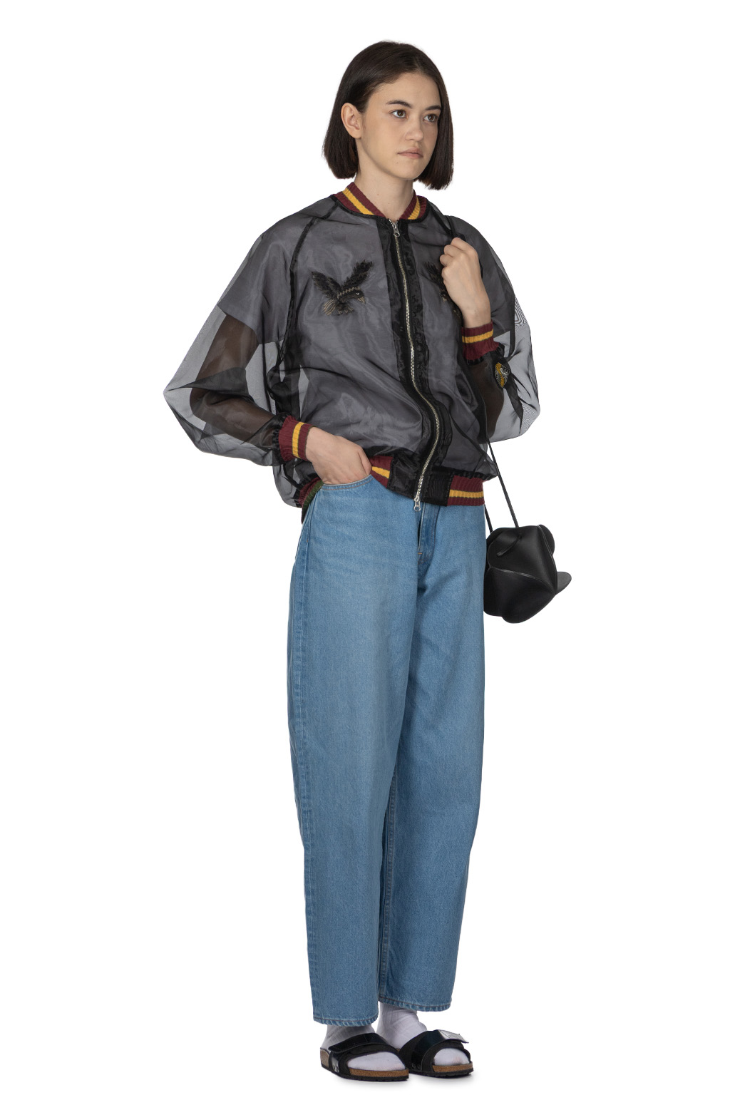 Kapital - Sheer Pearl Mosquito Guard Souvenir JKT RAVEN and SKULL