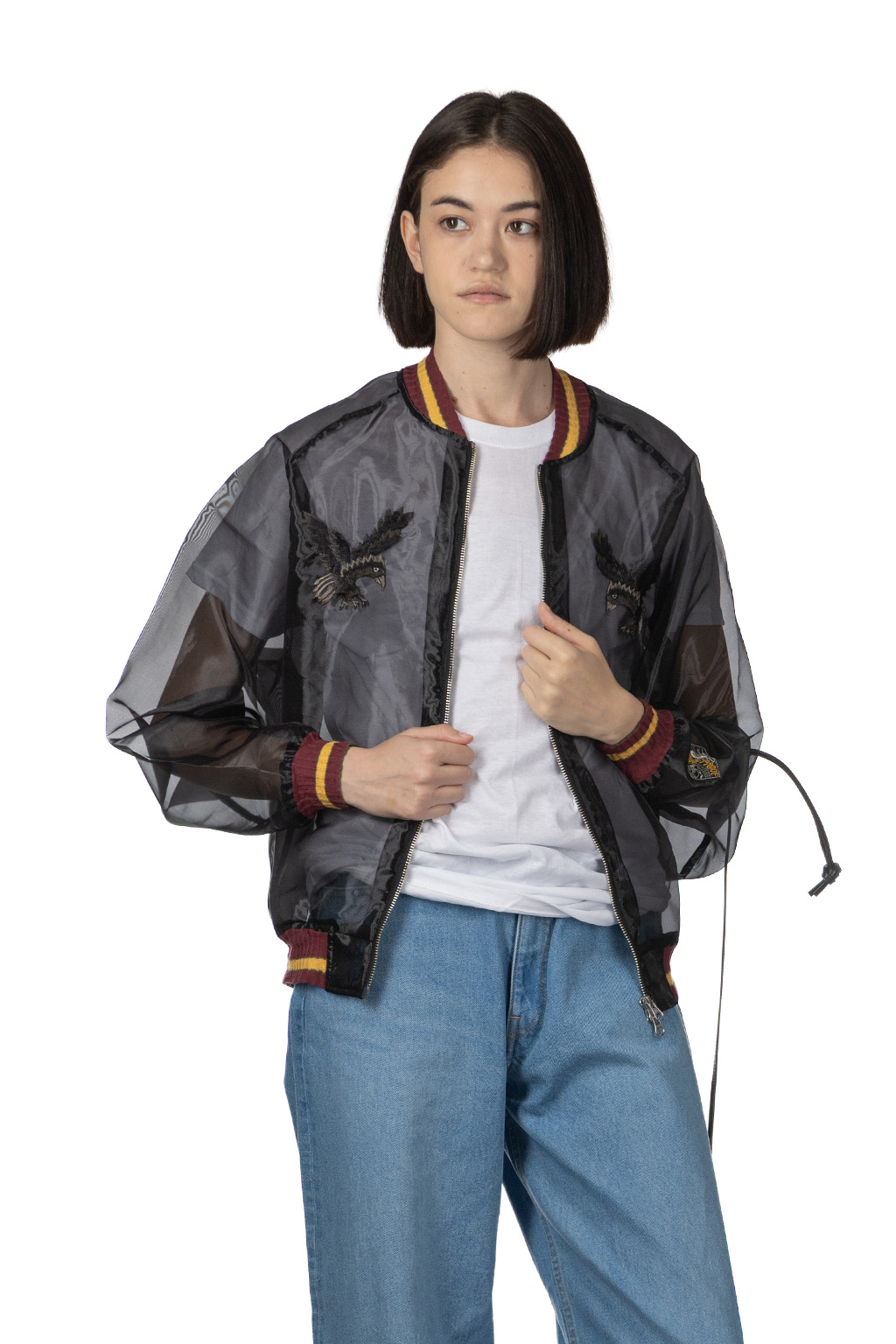 Kapital - Sheer Pearl Mosquito Guard Souvenir JKT RAVEN and SKULL