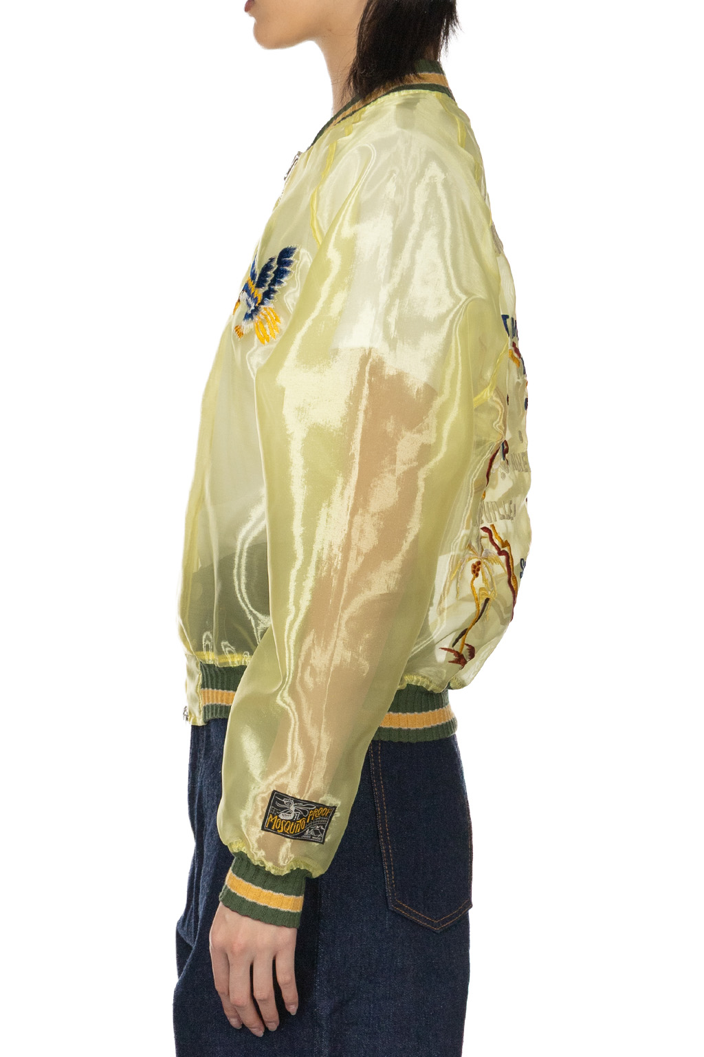 Kapital - Sheer Pearl Mosquito Guard Souvenir Jacket Jamaica - Yellow