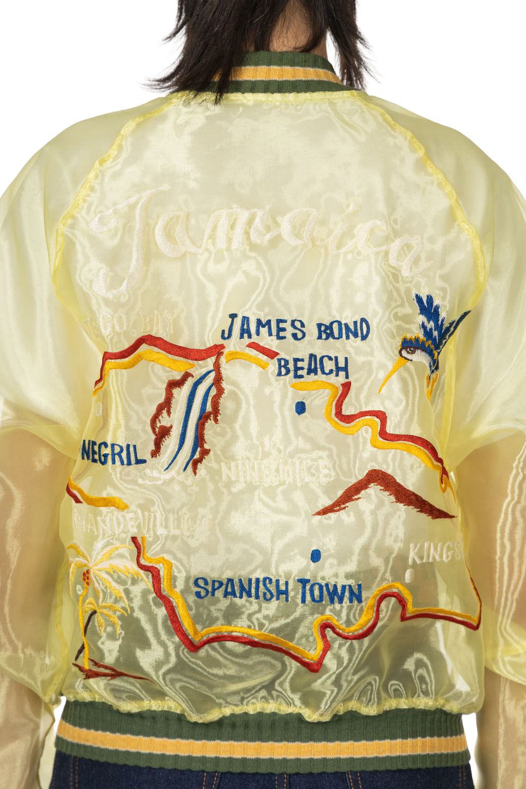 Kapital - Sheer Pearl Mosquito Guard Souvenir Jacket Jamaica - Yellow