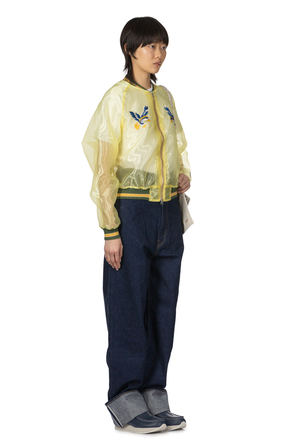 Kapital - Sheer Pearl Mosquito Guard Souvenir Jacket Jamaica - Yellow