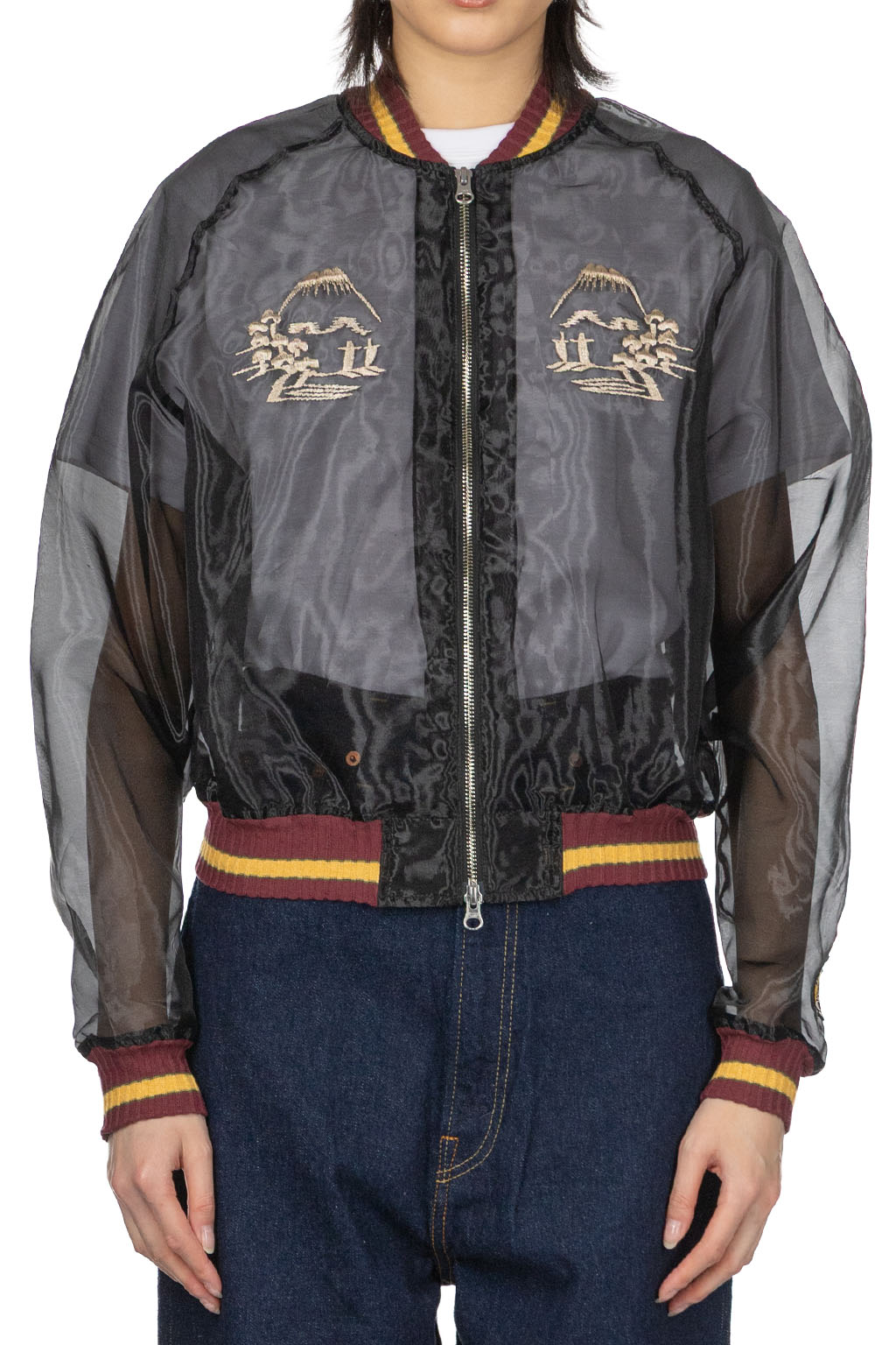 Kapital - Sheer Pearl Mosquito Guard Souvenir Jacket - Tiger - Black
