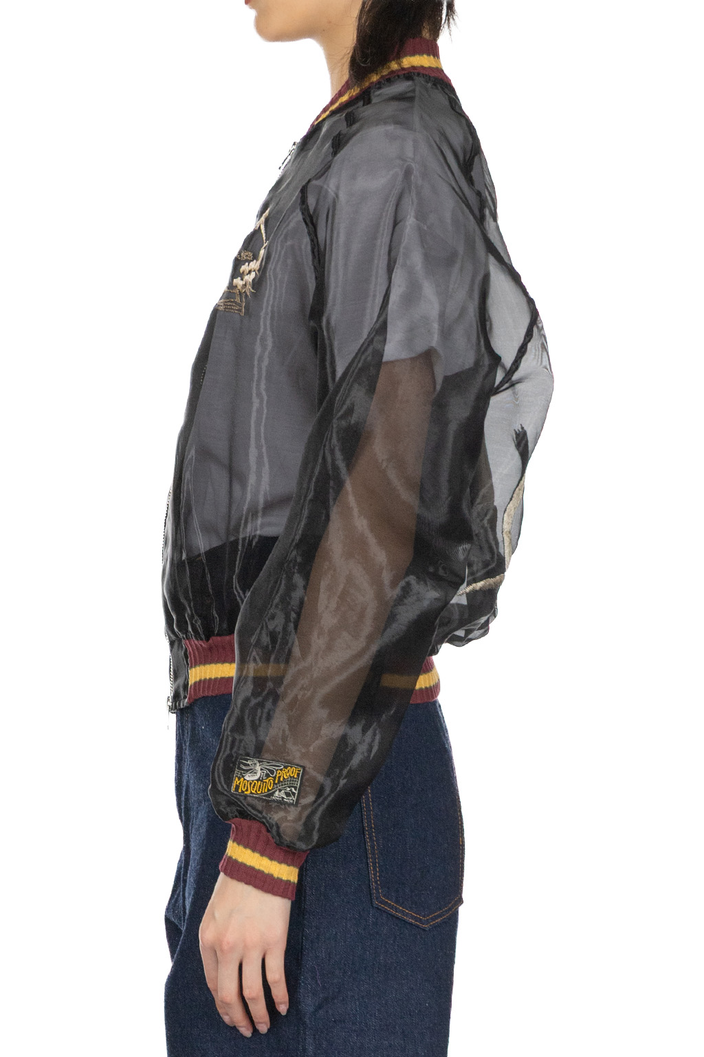 Kapital - Sheer Pearl Mosquito Guard Souvenir Jacket - Tiger - Black