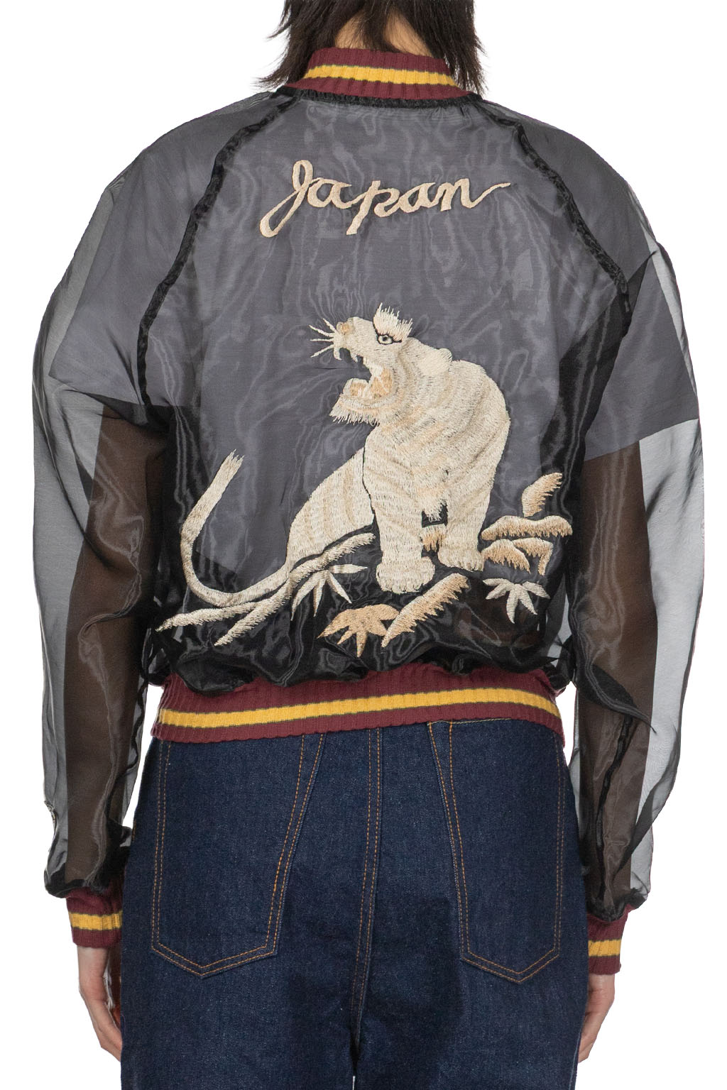 Kapital - Sheer Pearl Mosquito Guard Souvenir Jacket - Tiger - Black