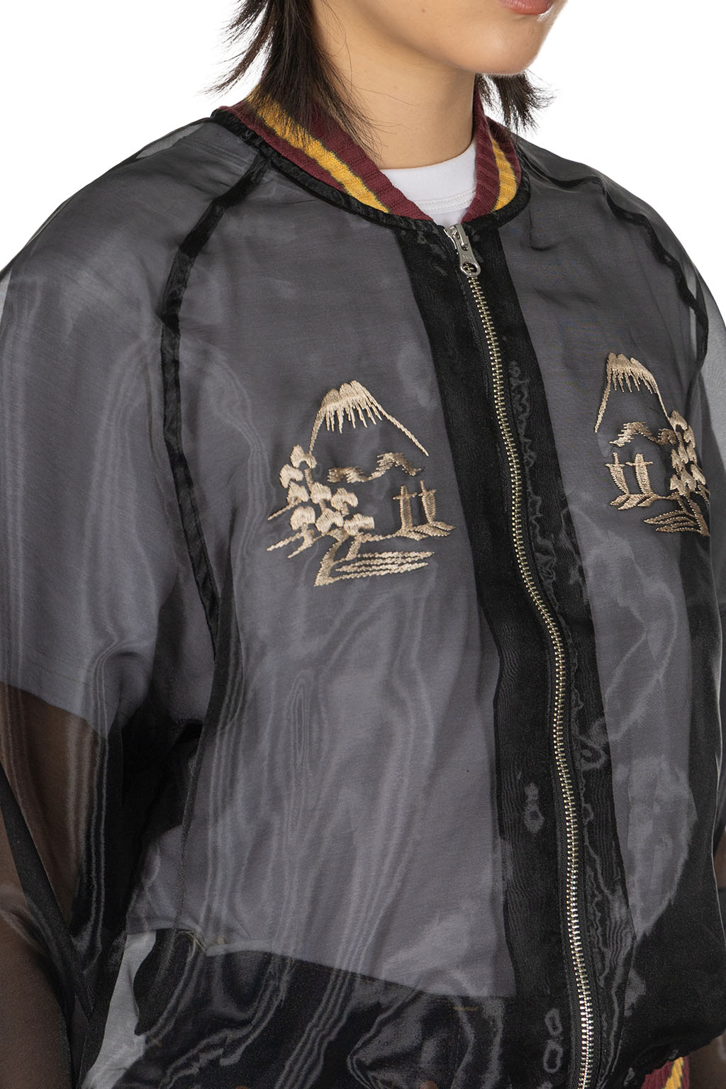 Kapital - Sheer Pearl Mosquito Guard Souvenir Jacket - Tiger - Black