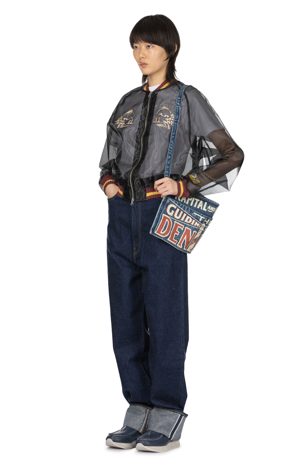 Kapital - Sheer Pearl Mosquito Guard Souvenir Jacket - Tiger - Black