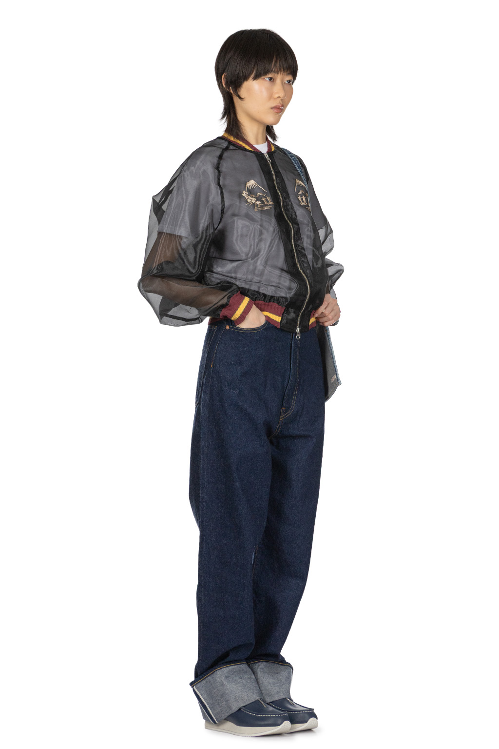 Kapital - Sheer Pearl Mosquito Guard Souvenir Jacket - Tiger - Black