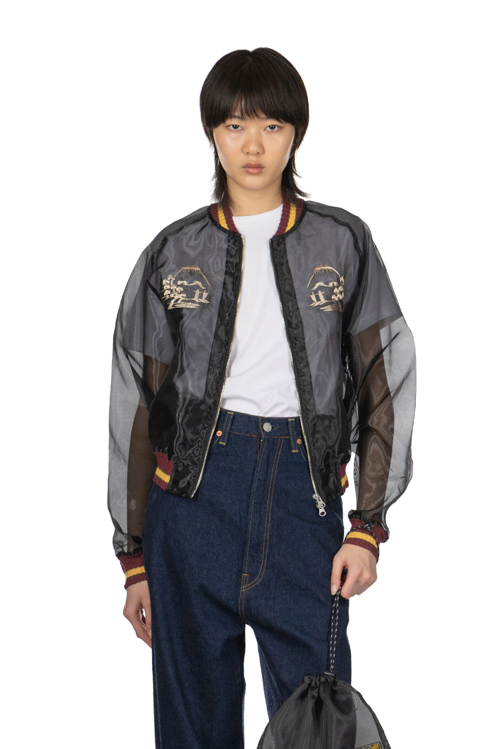 Kapital - Sheer Pearl Mosquito Guard Souvenir Jacket - Tiger - Black