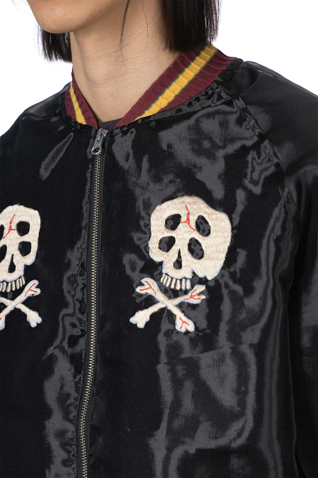 Kapital - Sheer Pearl Souvenir JKT (RAIN SKULL) - Black