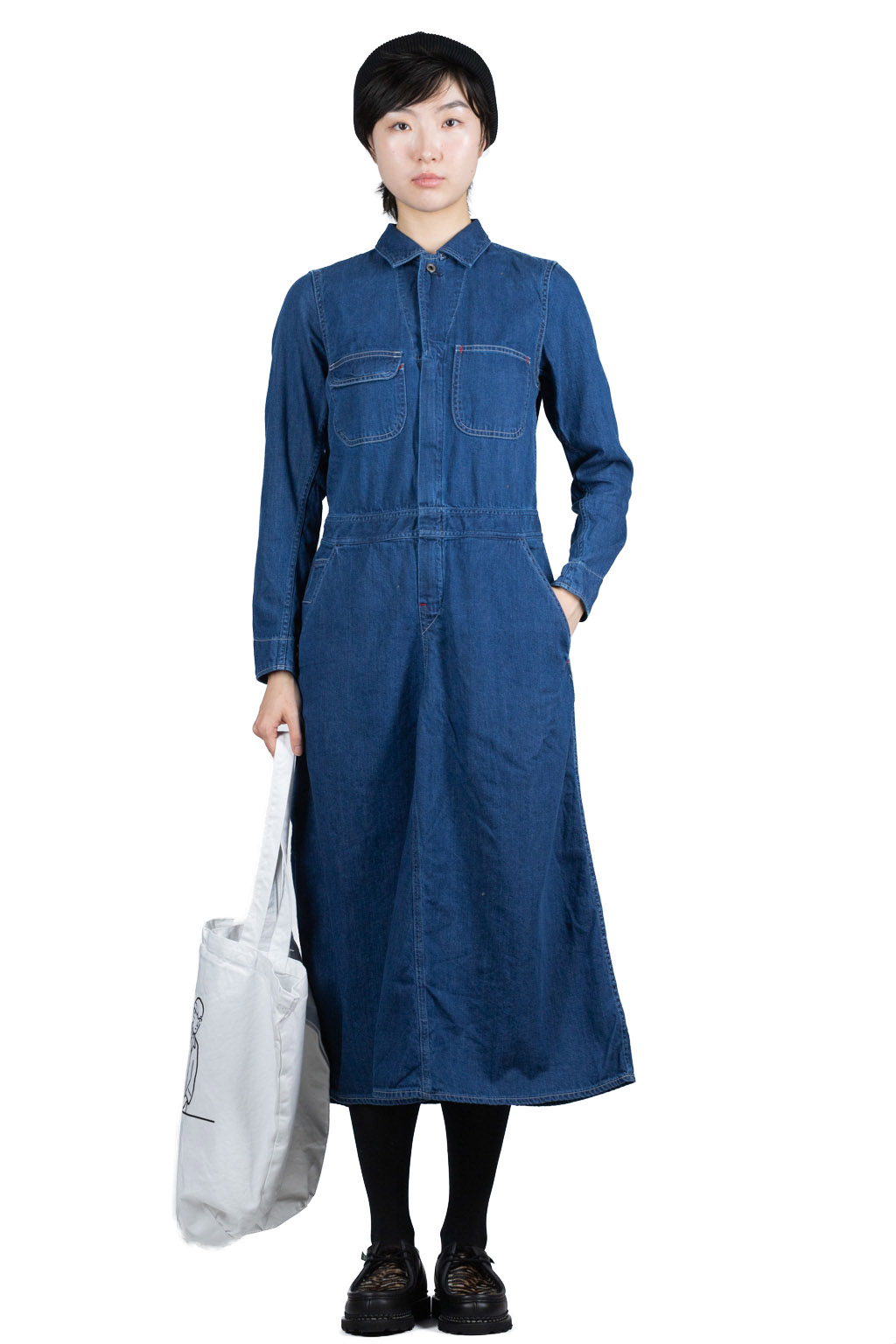 Kapital Shirt Denim All-In-One Skirt - Indigo