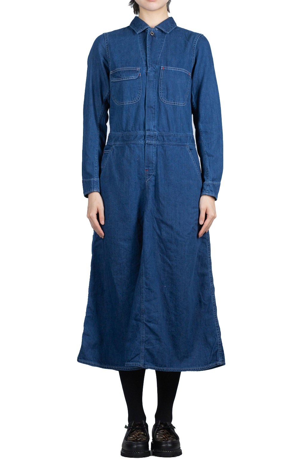 Kapital Shirt Denim All-In-One Skirt - Indigo