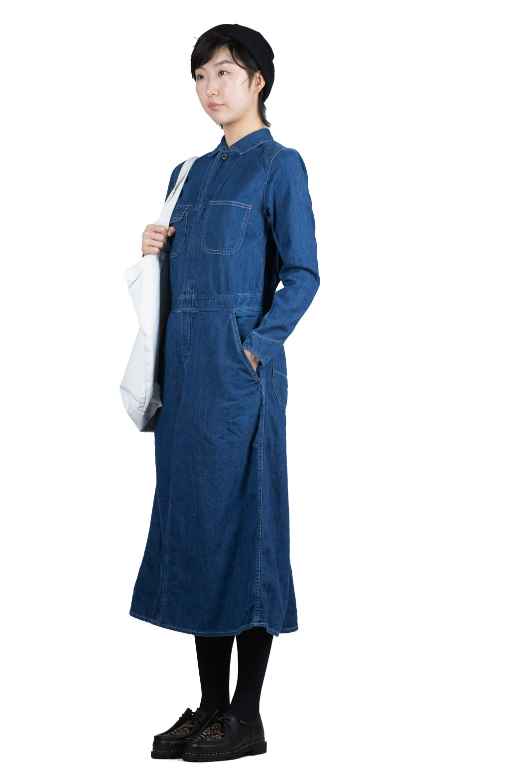 Kapital Shirt Denim All-In-One Skirt - Indigo