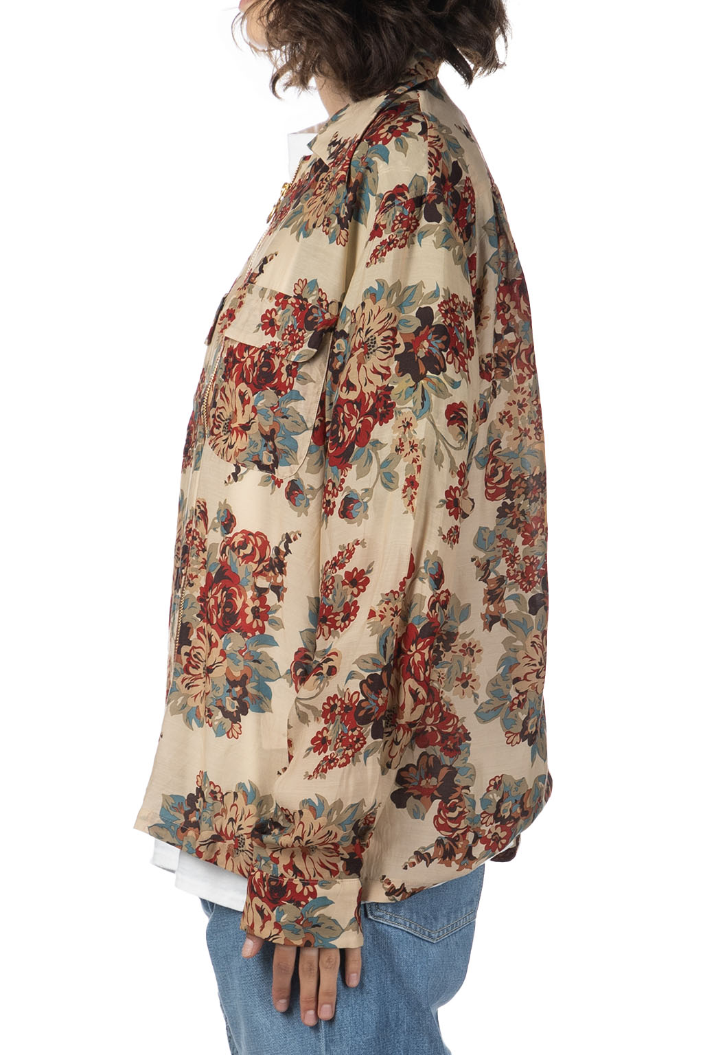 Kapital | Silk Rayon CHAMPETRE MARIA DRIZZLE Open Collar Shirt
