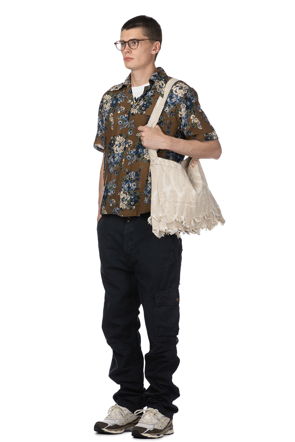 Kapital - Silk Rayon CHAMPETRE MARIA WRANGLE Collar Aloha Shirt - BR Khaki