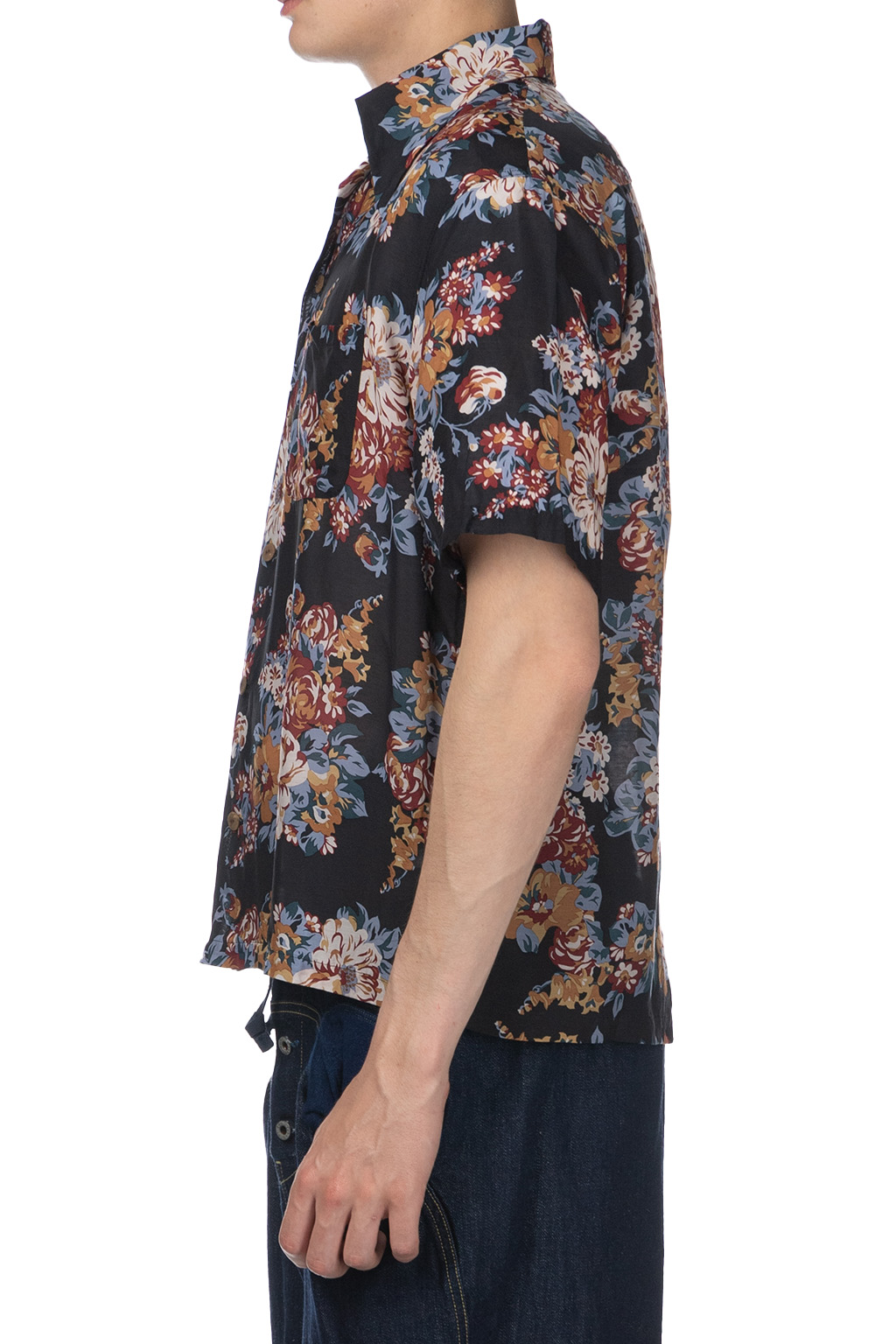 Kapital - Silk Rayon CHAMPETRE MARIA WRANGLE Collar Aloha Shirt - Black