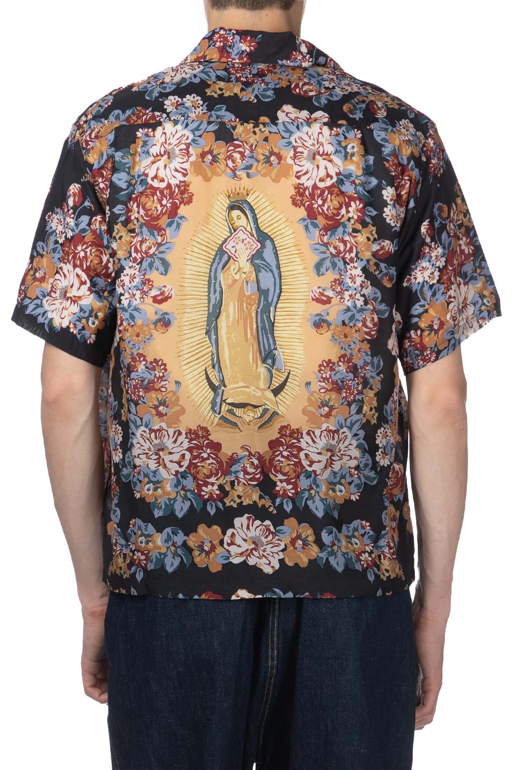 Kapital - Silk Rayon CHAMPETRE MARIA WRANGLE Collar Aloha Shirt - Black