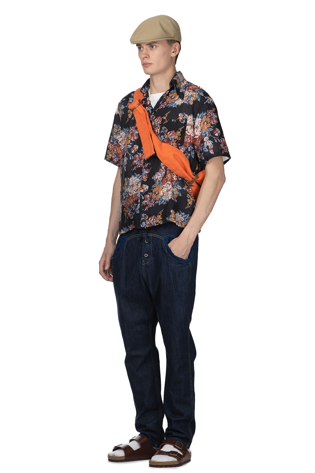 Kapital - Silk Rayon CHAMPETRE MARIA WRANGLE Collar Aloha Shirt - Black