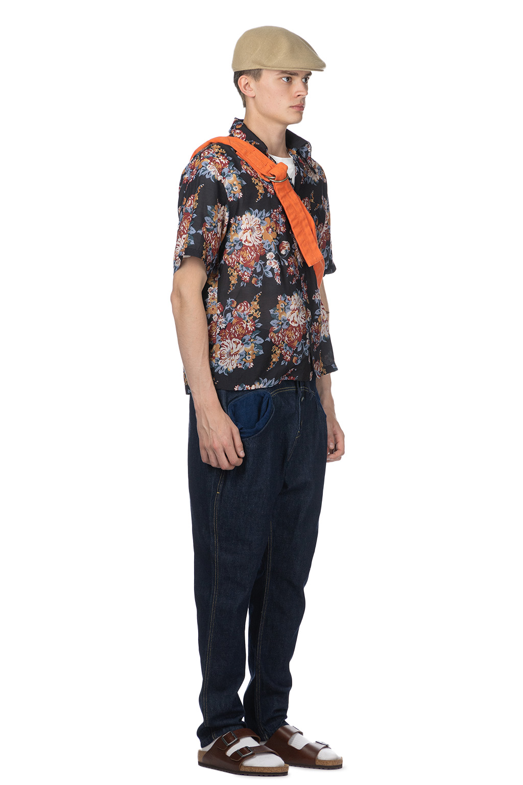 Kapital - Silk Rayon CHAMPETRE MARIA WRANGLE Collar Aloha Shirt - Black