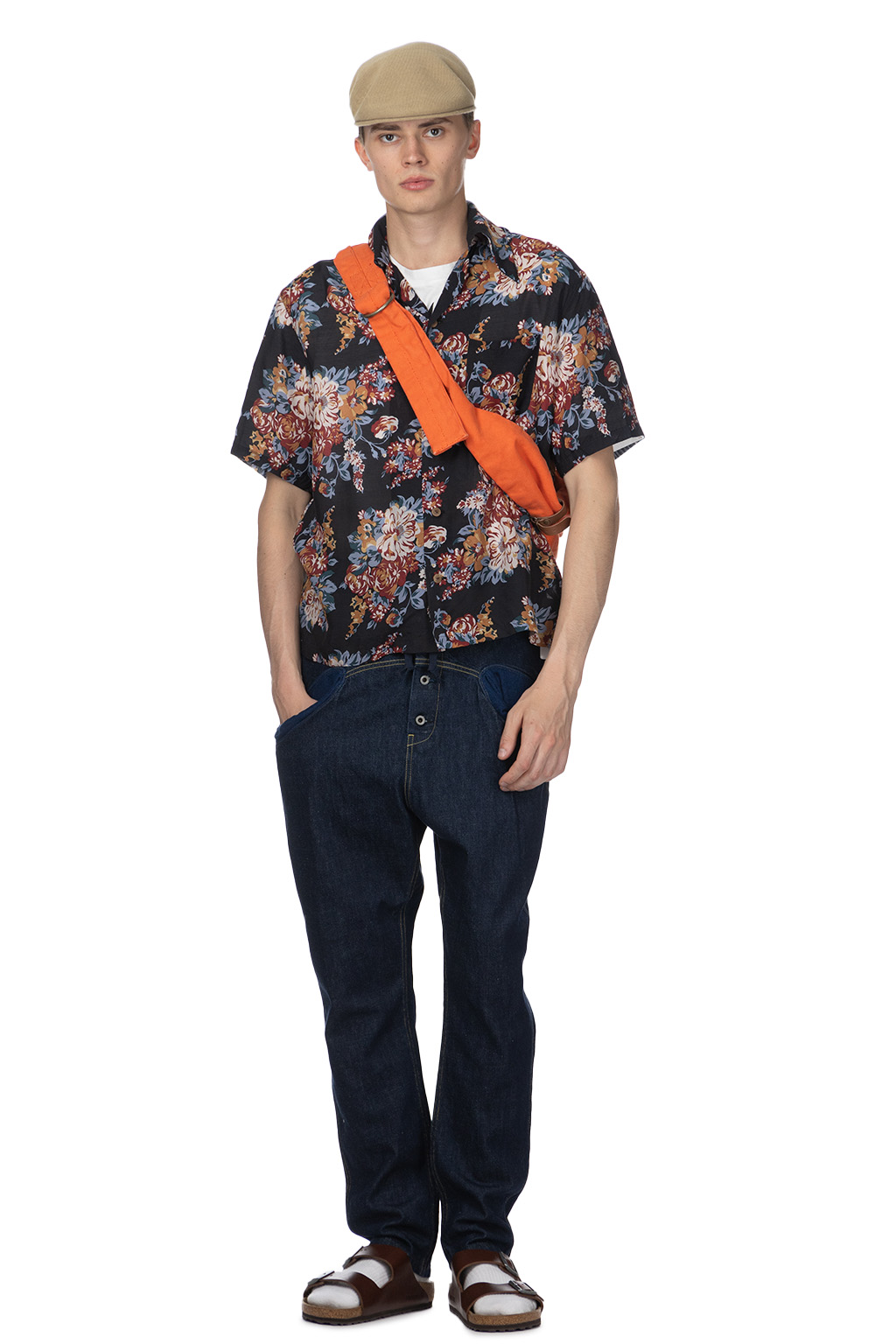 Kapital - Silk Rayon CHAMPETRE MARIA WRANGLE Collar Aloha Shirt - Black