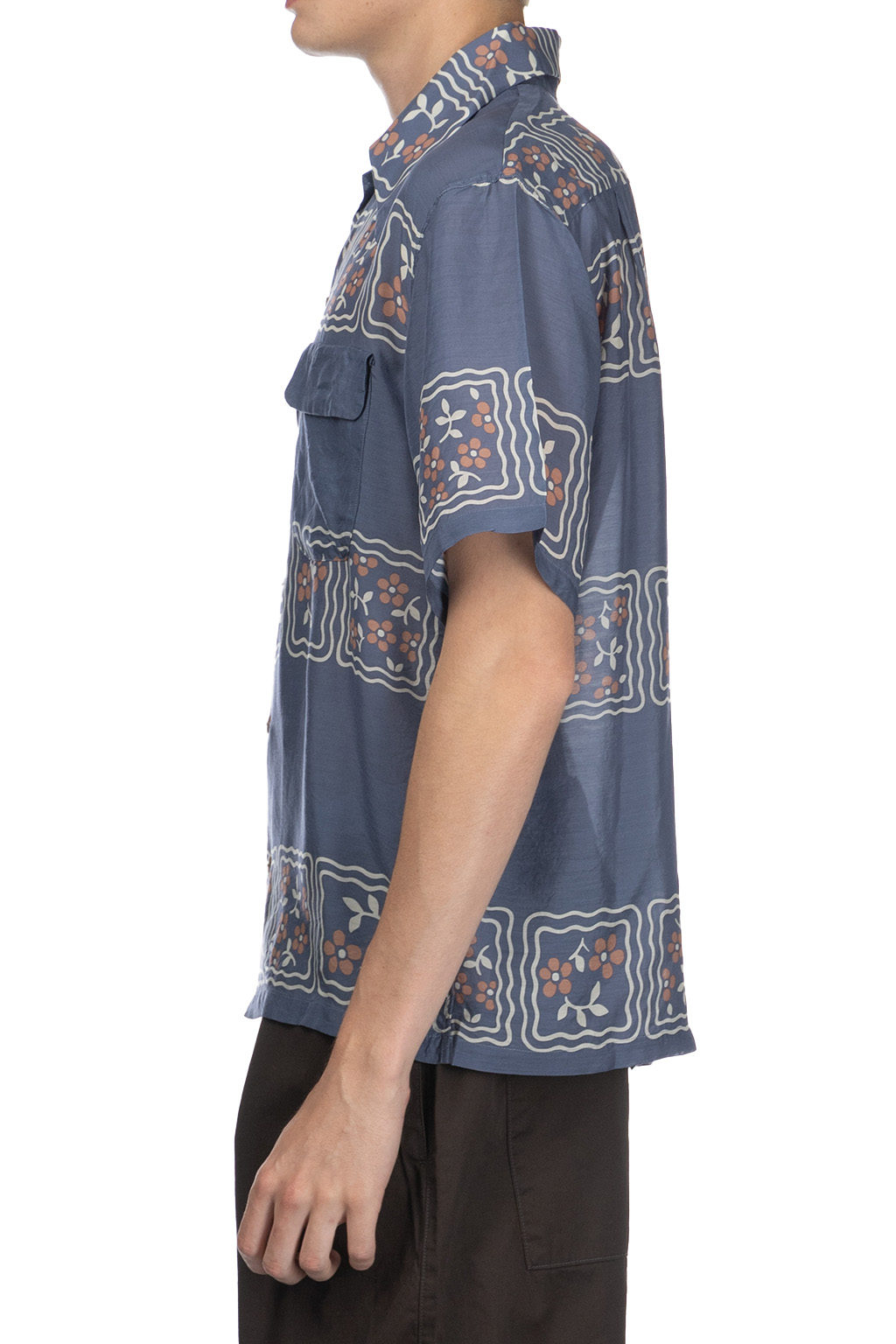 Kapital - Silk Rayon COOKIE WRANGLE Collar Aloha Shirt - Blue