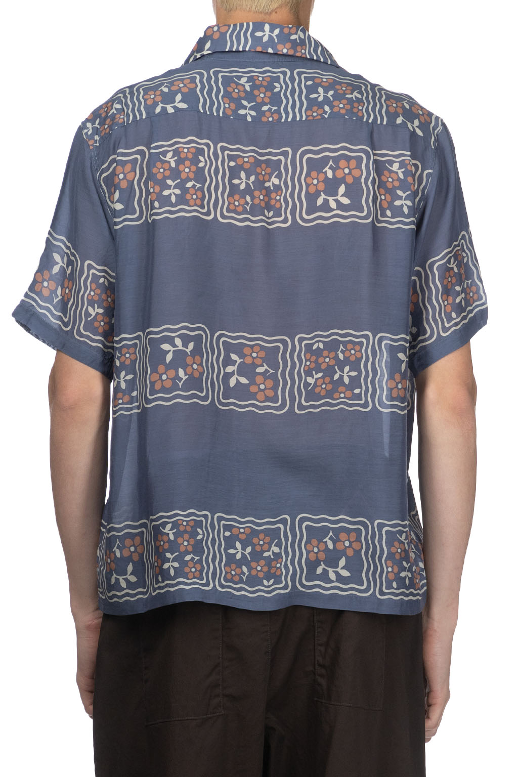 Kapital - Silk Rayon COOKIE WRANGLE Collar Aloha Shirt - Blue