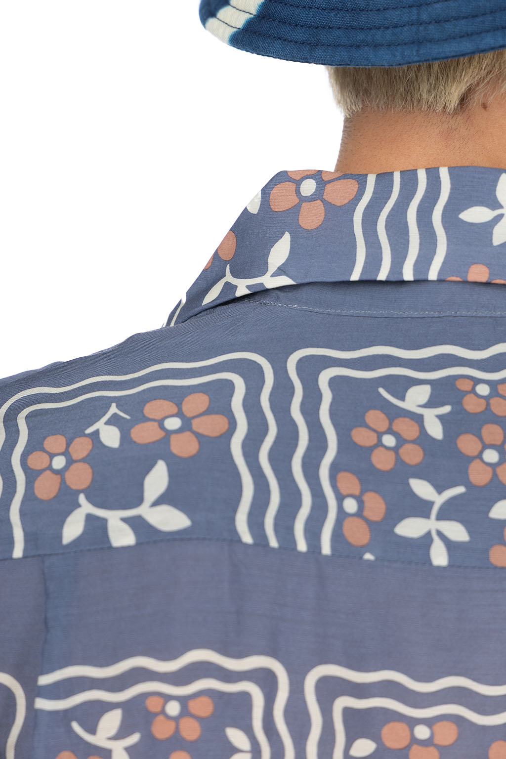 Kapital - Silk Rayon COOKIE WRANGLE Collar Aloha Shirt - Blue