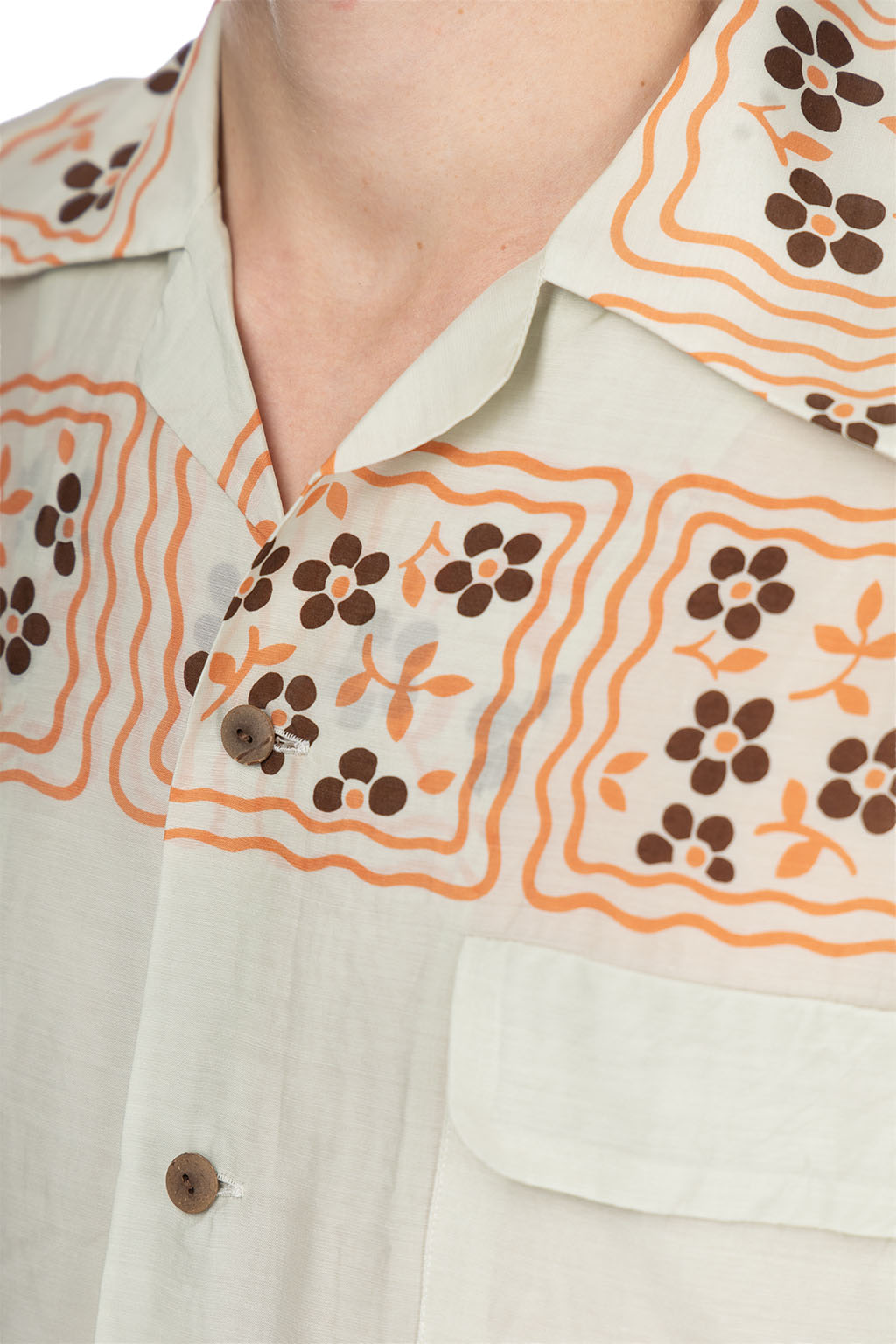 Kapital - Silk Rayon COOKIE WRANGLE Collar Aloha Shirt - Ecru