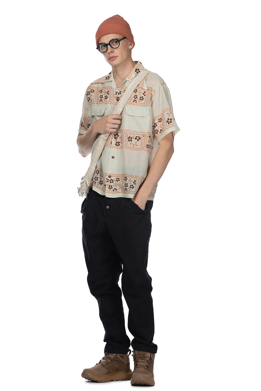 Kapital - Silk Rayon COOKIE WRANGLE Collar Aloha Shirt - Ecru