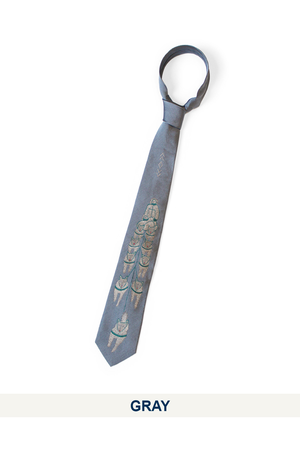 Kapital - Silk Twill DOG-TEAM Tie - 3 Color Choices