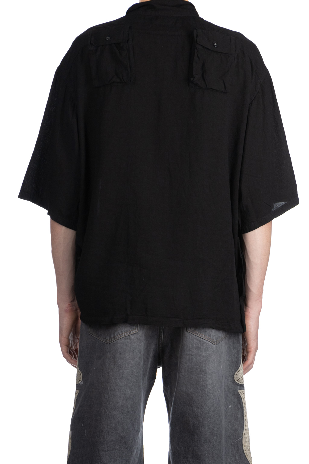 Kapital - Soft Linen HUNTING NAM Aloha Shirt - Black
