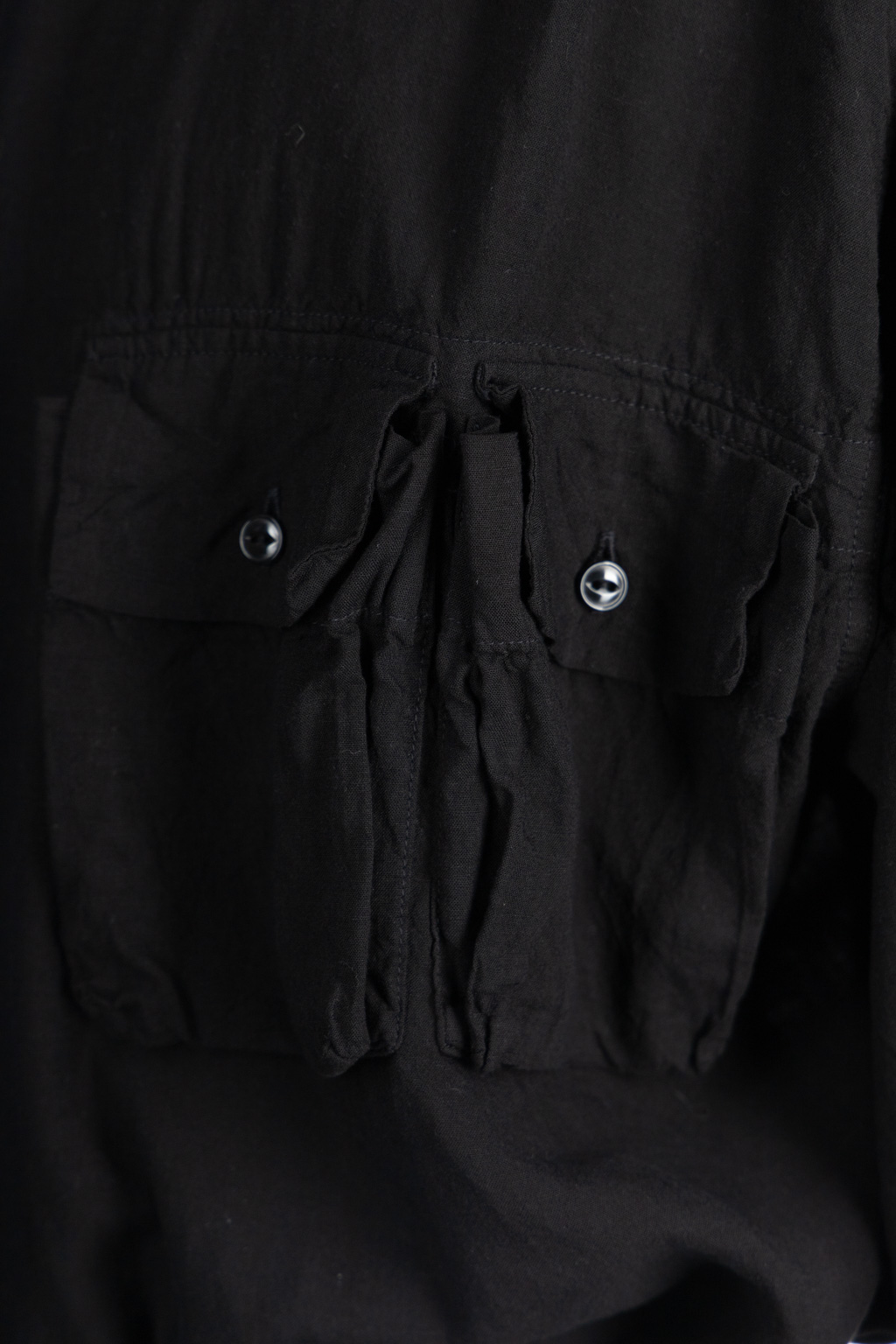 Kapital - Soft Linen HUNTING NAM Aloha Shirt - Black