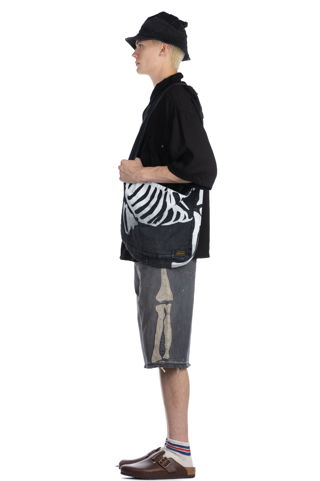 Kapital - Soft Linen HUNTING NAM Aloha Shirt - Black