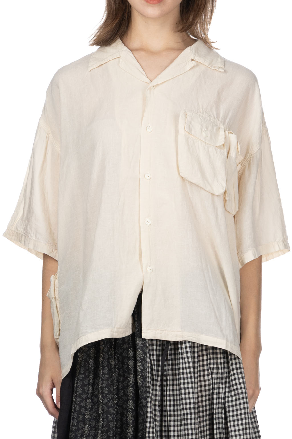Kapital | Soft Linen HUNTING NAM Aloha Shirt - Natural | Women 