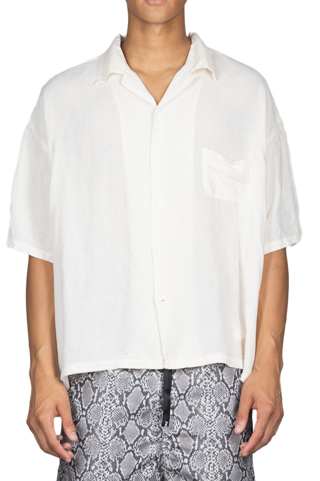 Kapital Soft Linen Open Collar BIG Shirt - Natural