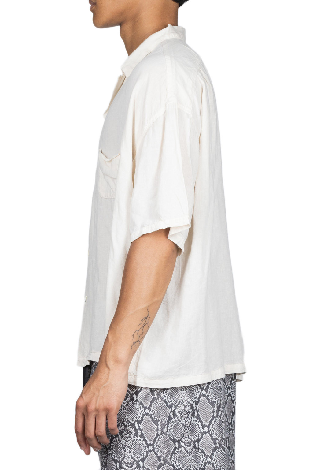 Kapital Soft Linen Open Collar BIG Shirt - Natural