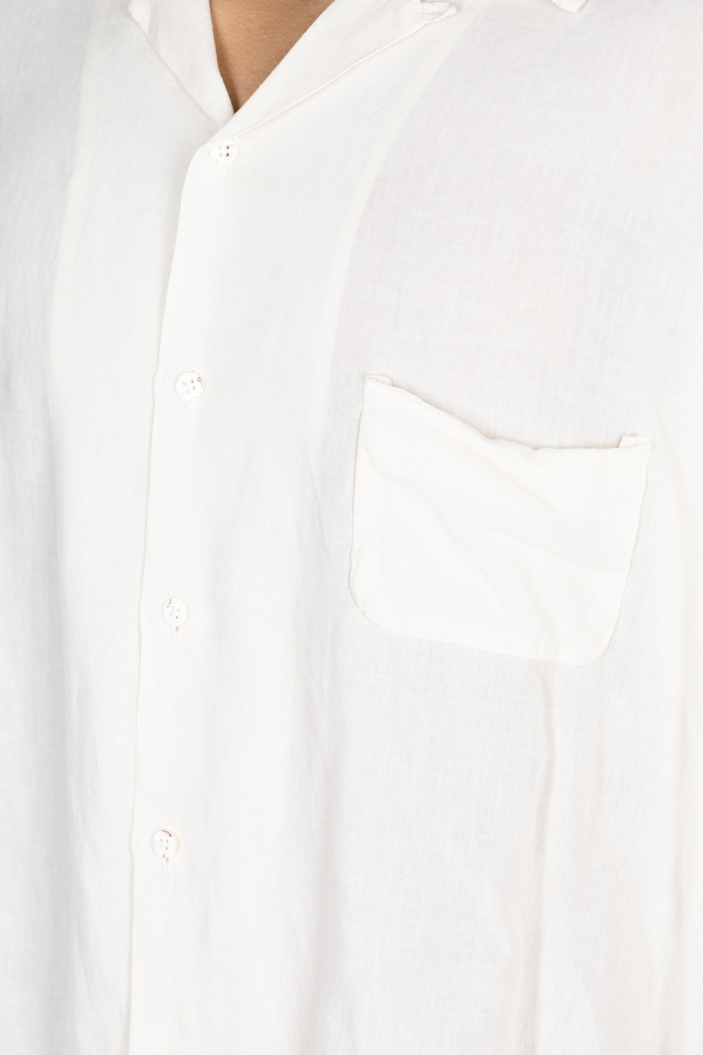 Kapital Soft Linen Open Collar BIG Shirt - Natural