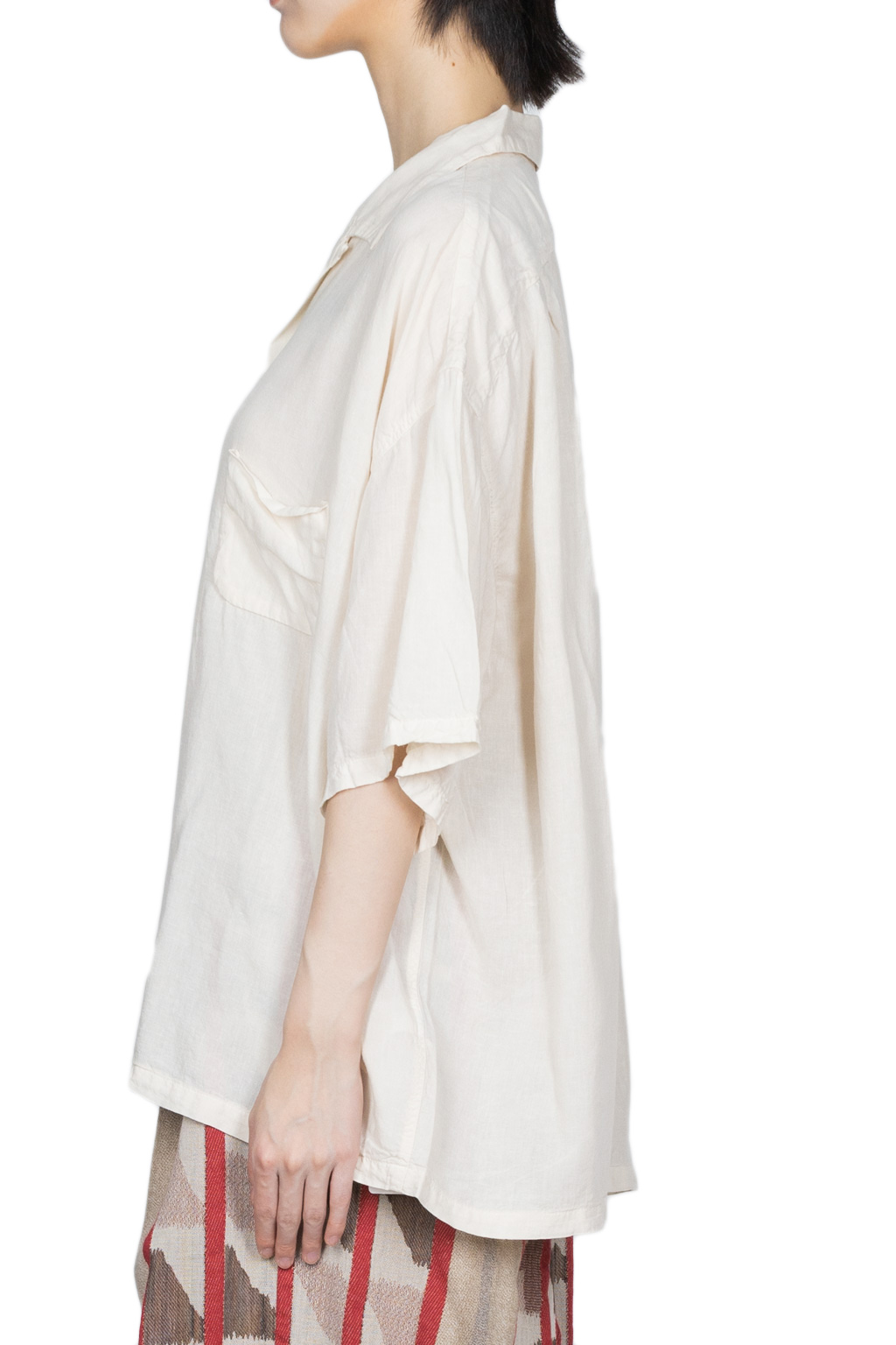 Kapital Soft Linen Open Collar BIG Shirt - Natural