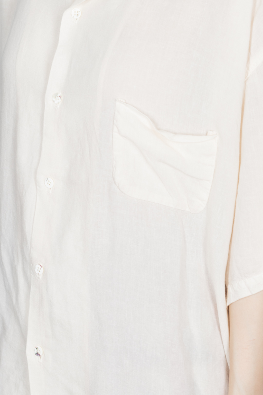 Kapital Soft Linen Open Collar BIG Shirt - Natural