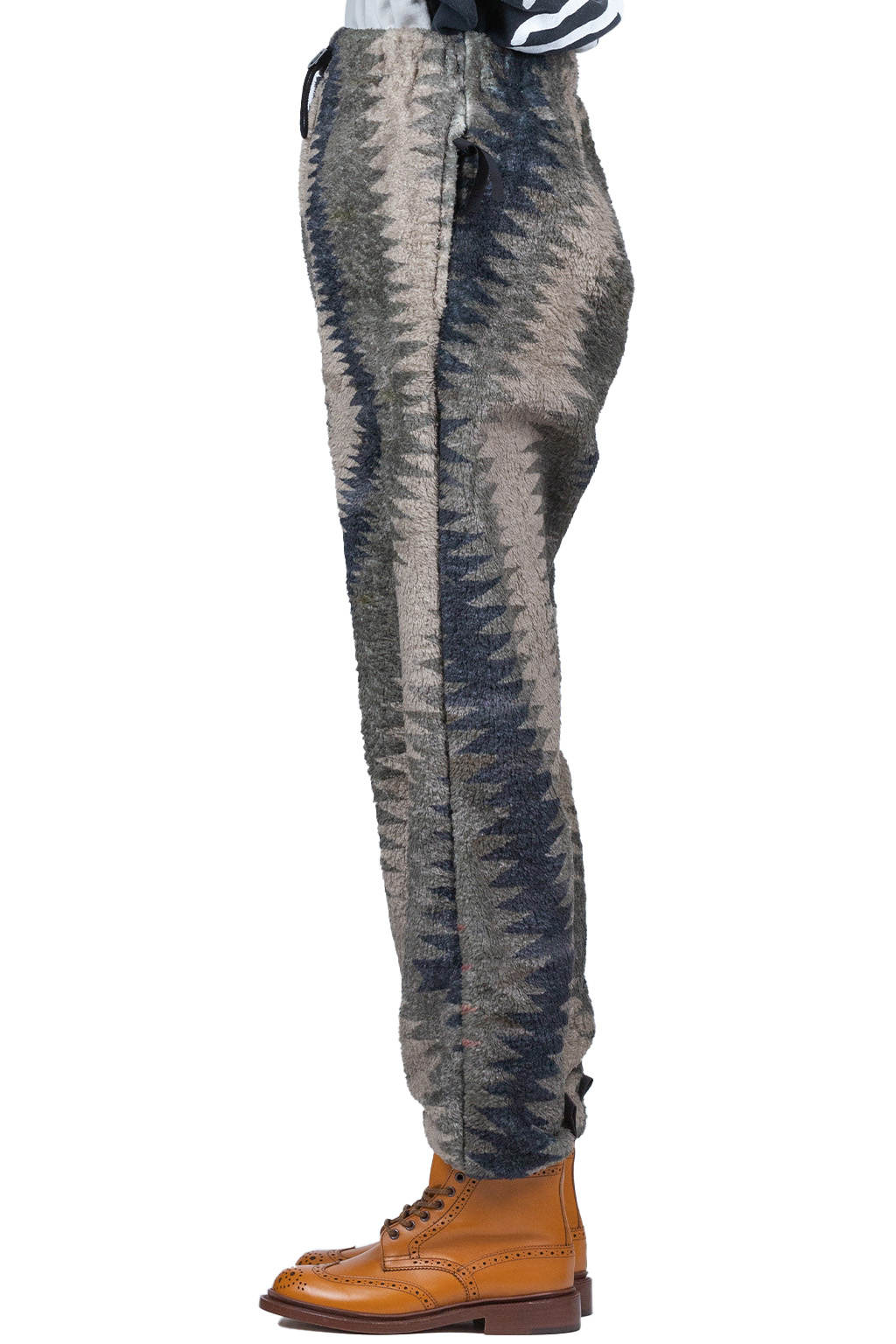 Kapital THUNDER MOTHER Fleece EASY Pants - Grey x Beige