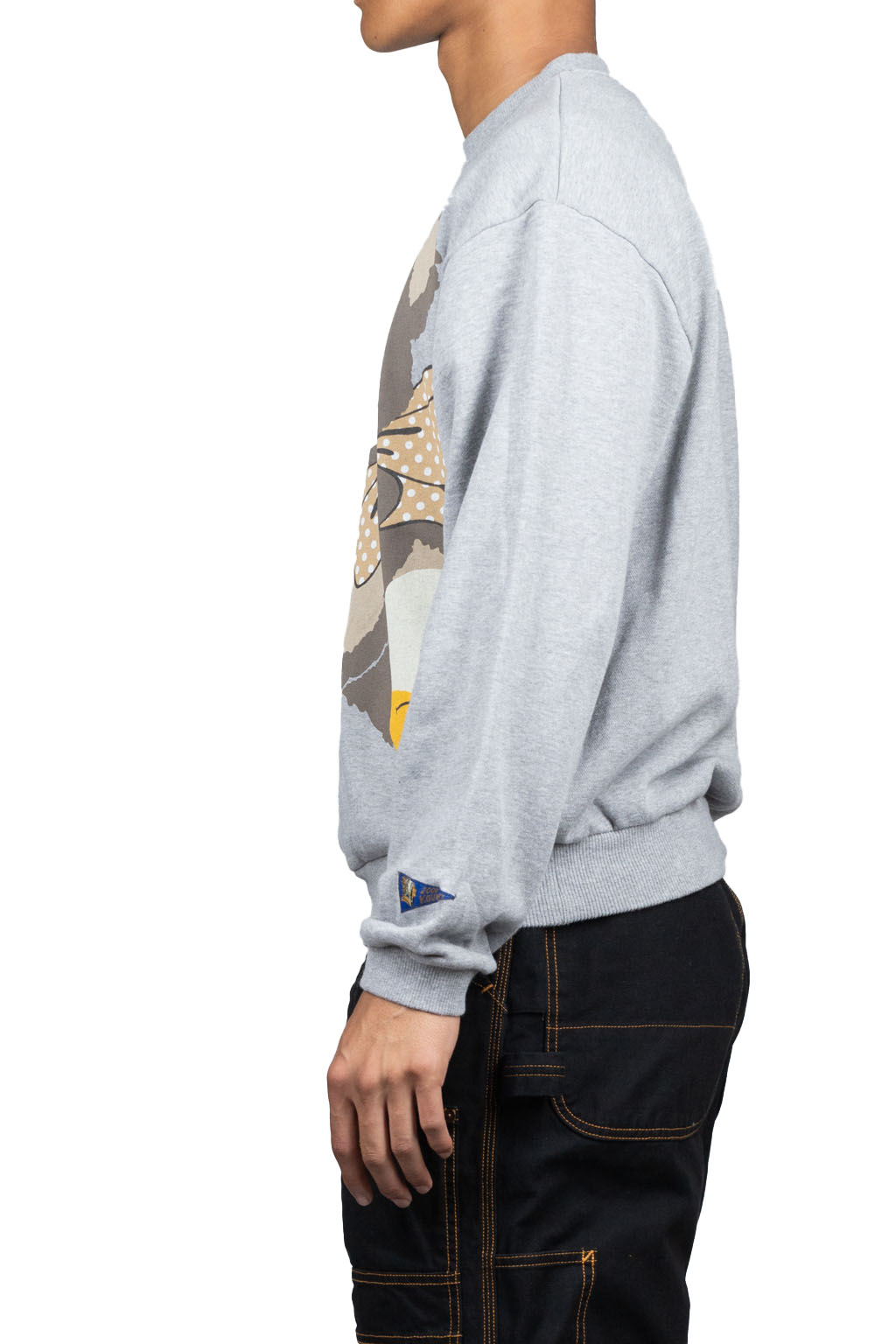 Kapital TOP Knit Crew SWT (BIG BEAR in RAINBOWY HAPPY SOX) - Grey