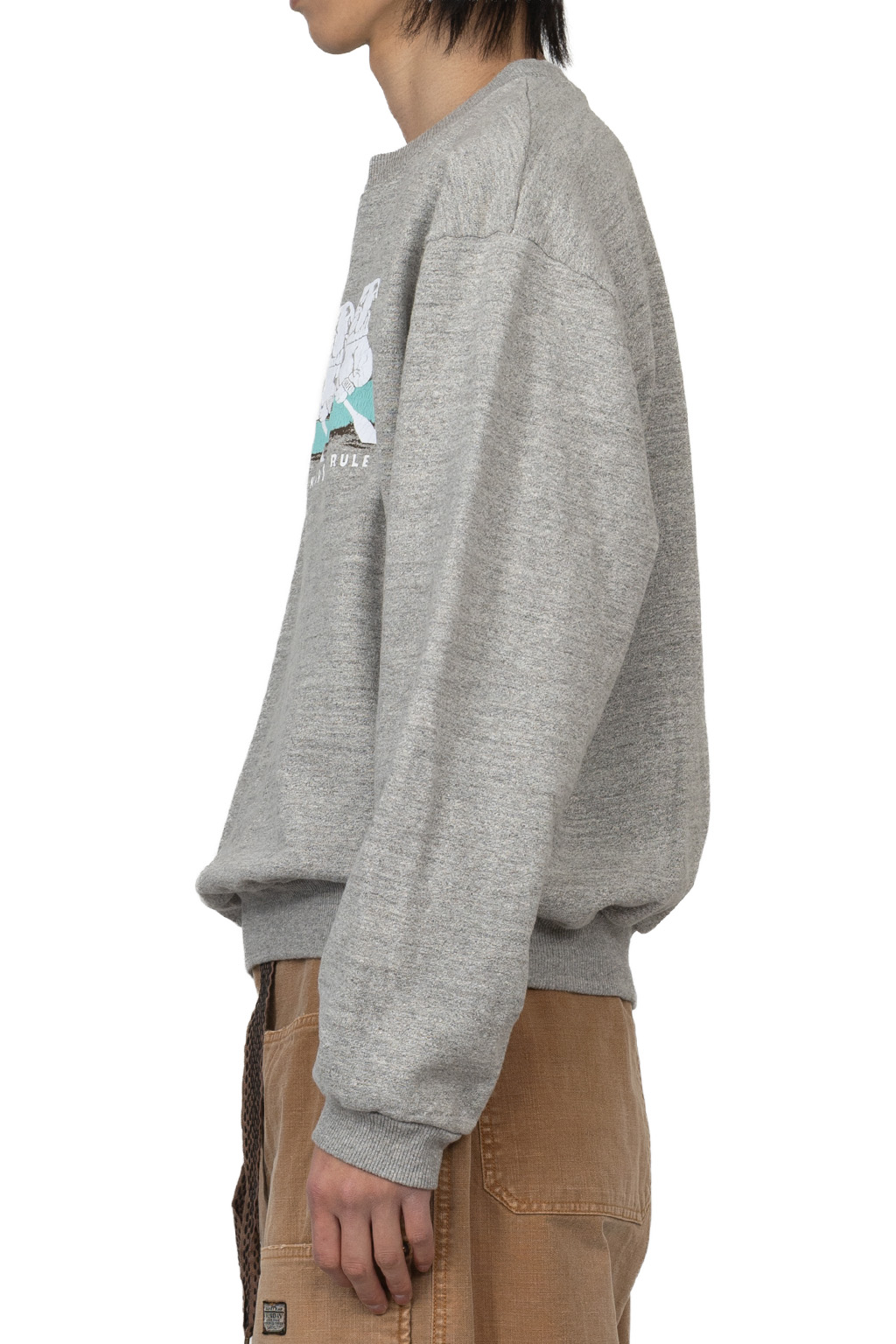 Kapital - TOP SWT Knit Crew SWT (P BULLDOG)  Grey