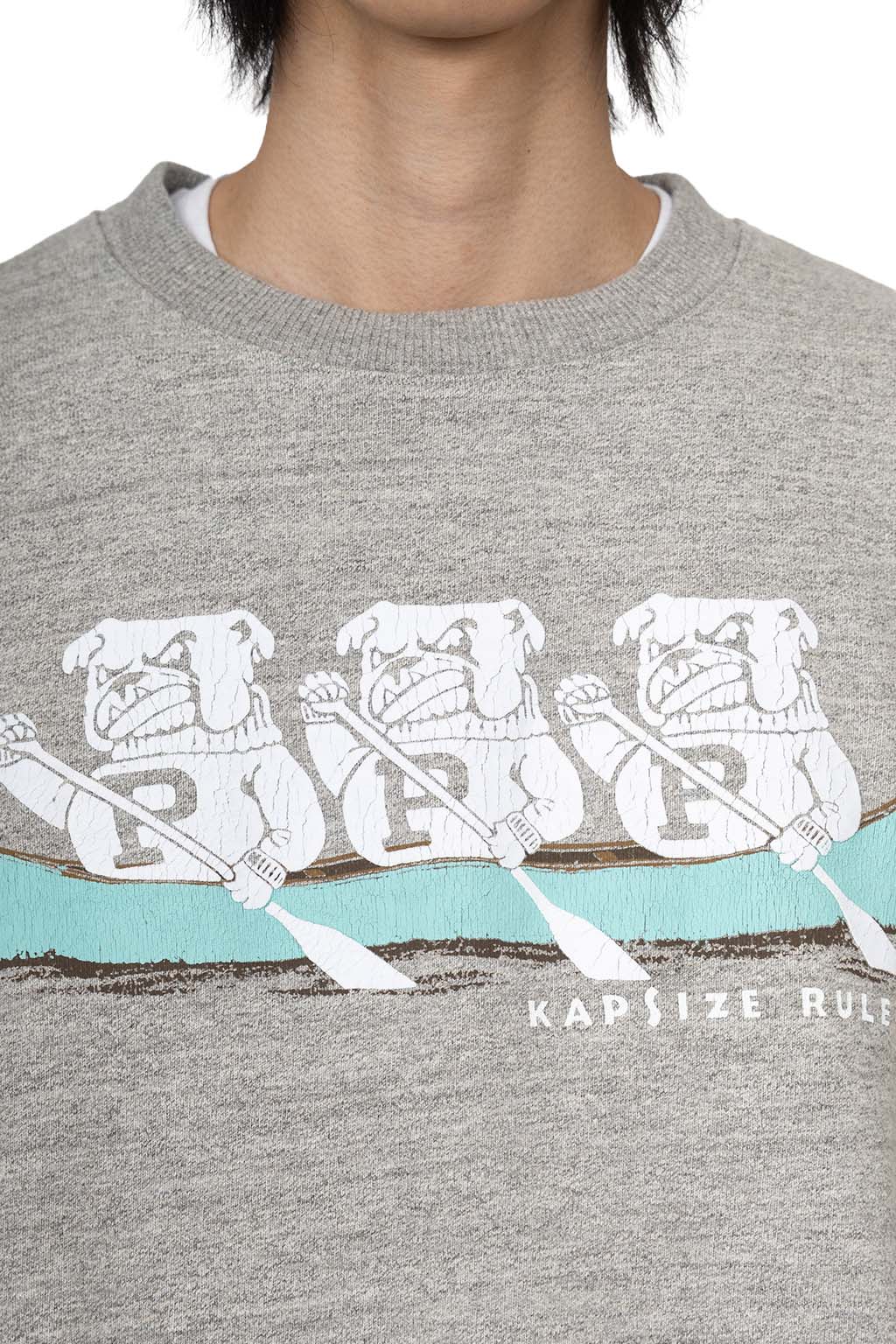 Kapital - TOP SWT Knit Crew SWT (P BULLDOG)  Grey