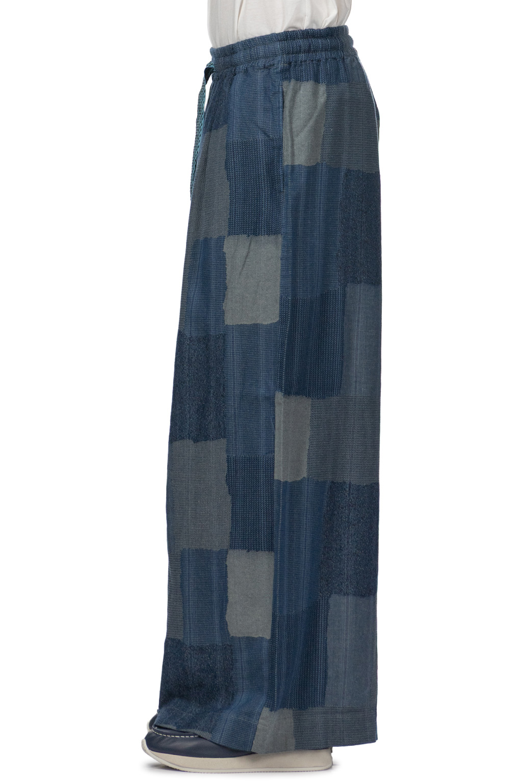 Kapital - Cotton Linen TUGIHAGI RUDE Baggy Pants - Navy
