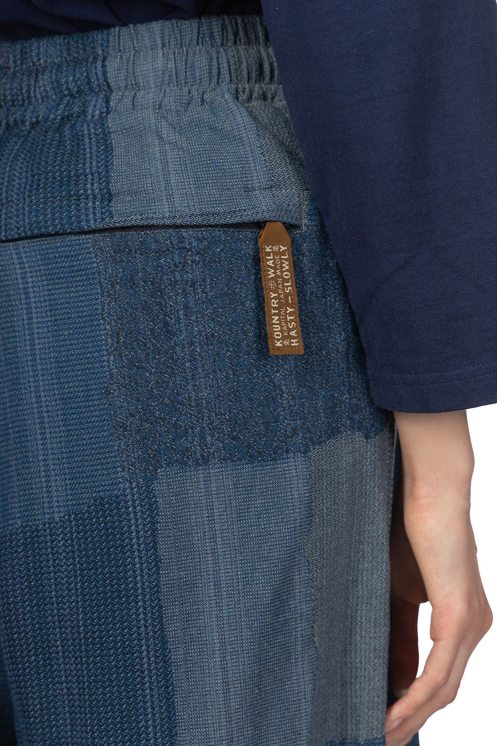 Kapital - Cotton Linen TUGIHAGI RUDE Baggy Pants - Navy