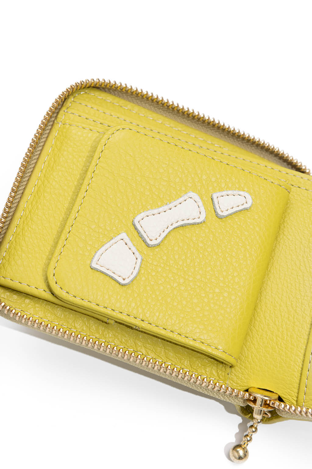 Kapital - Thumb-Up Bone Band Zip Wallet - Lime