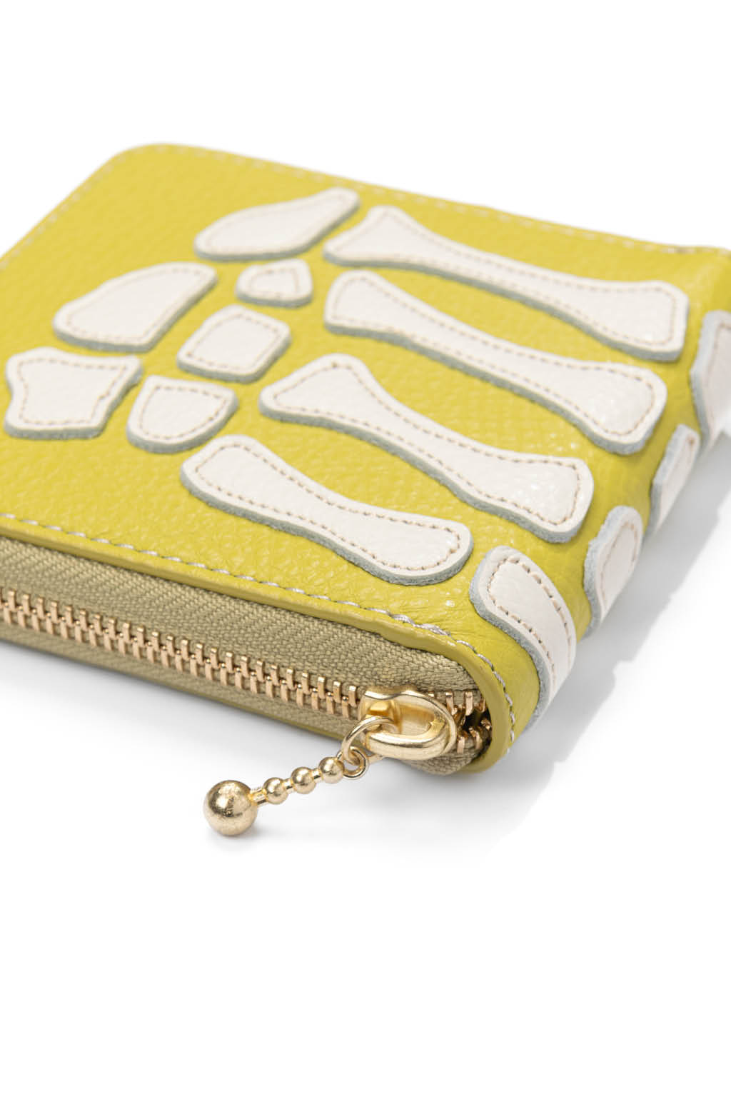 Kapital - Thumb-Up Bone Band Zip Wallet - Lime