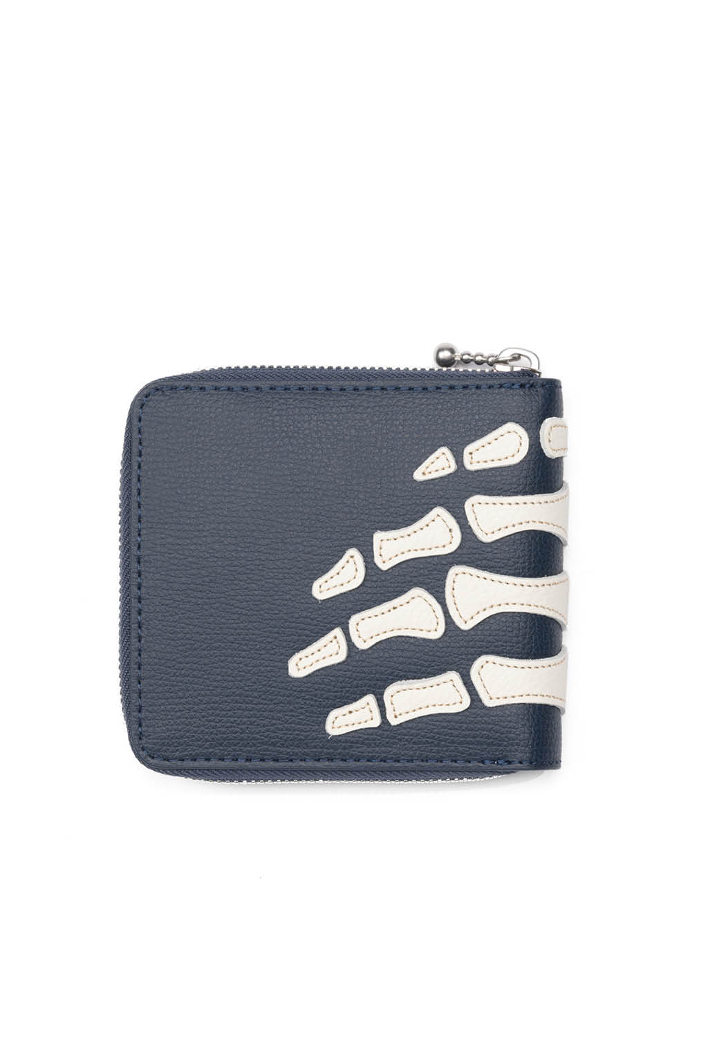 Kapital - Thumb-Up Bone Band Zip Wallet - Navy