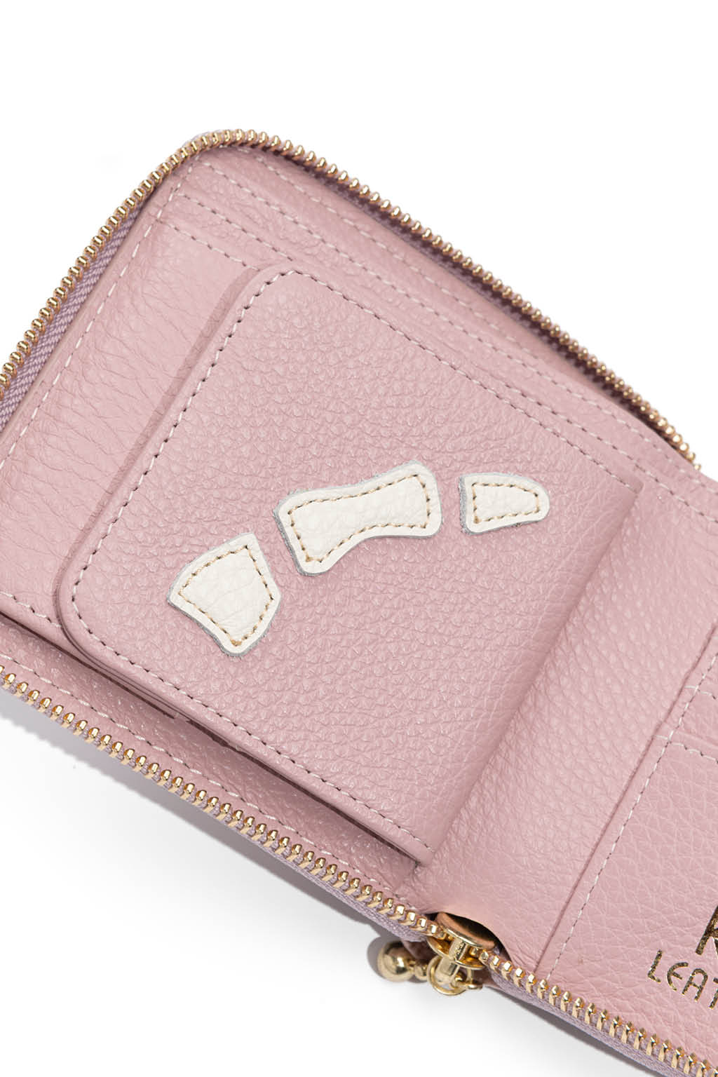 Kapital - Thumb-Up Bone Band Zip Wallet - Pink